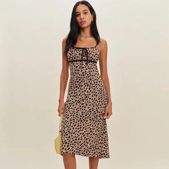Reformation Dresses & Skirts - Reformation Camira Dress Leopard Print - Size 10